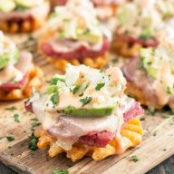 Avocado Reuben Bites