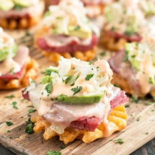 Avocado Reuben Bites