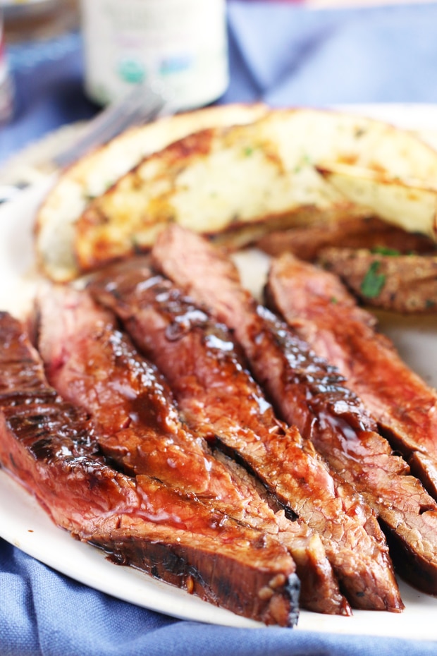 Grilled Balsamic Glazed Flank Steak_4449 Cake 'n Knife