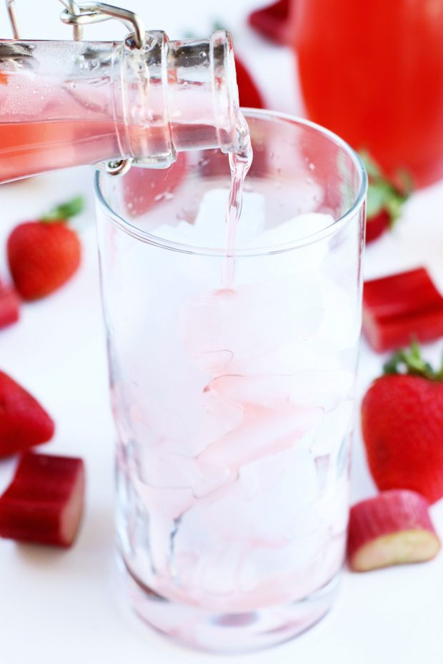 Homemade Strawberry Rhubarb Simple Syrup