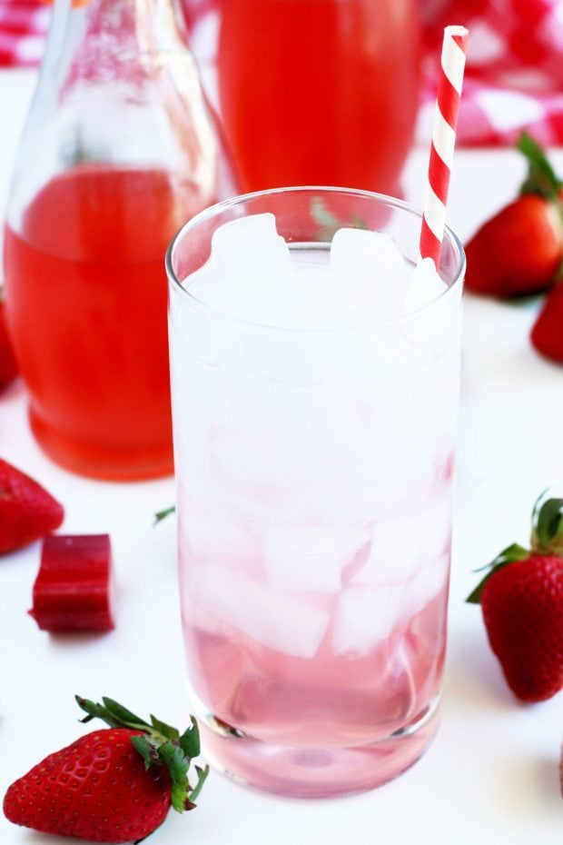 Homemade Strawberry Rhubarb Simple Syrup