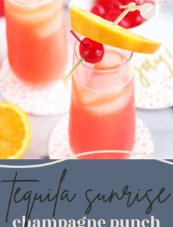 Tequila Sunrise Champagne Punch Pinterest Image