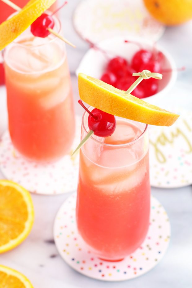 Tequila Sunrise Champagne Punch