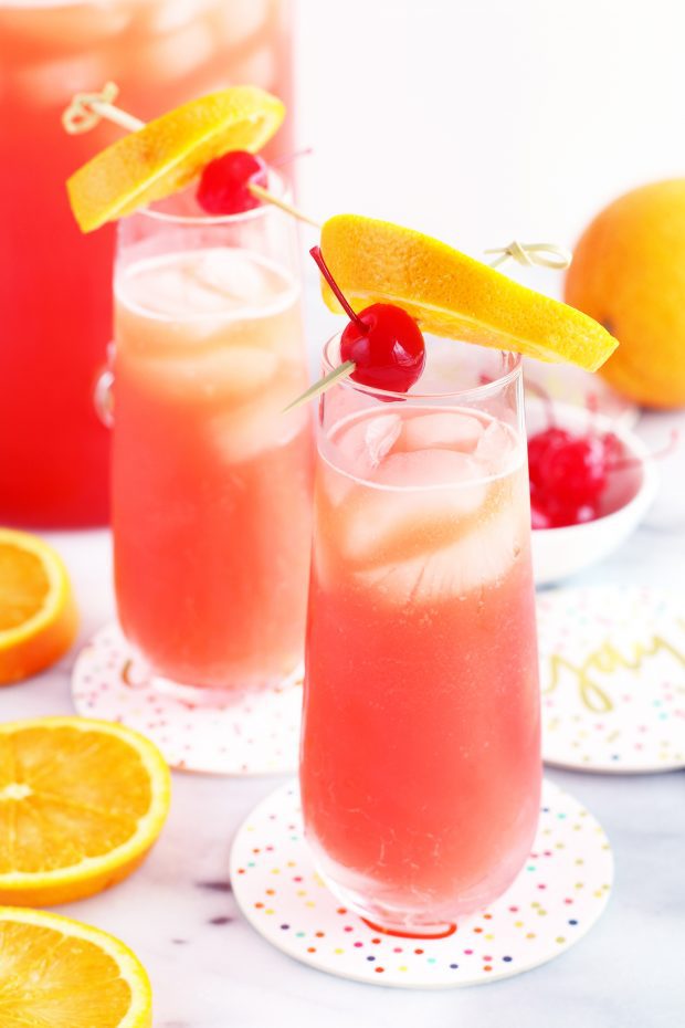 Tequila Sunrise Champagne Punch
