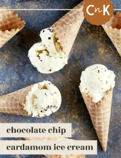 Chocolate Chip Cardamom Ice Cream Pinterest Graphic