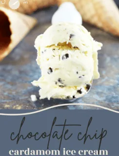 Chocolate Chip Cardamom Ice Cream Pinterest Image