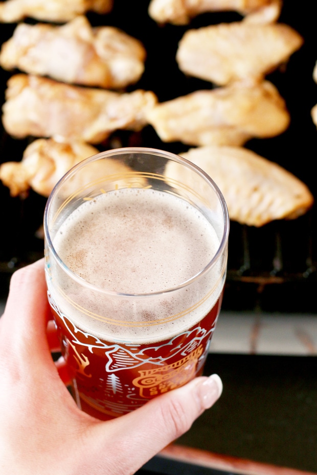 Asas de Frango Marinadas com Cerveja Grelhada