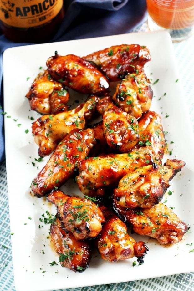 Grilled Beer Marinated Chicken Wings