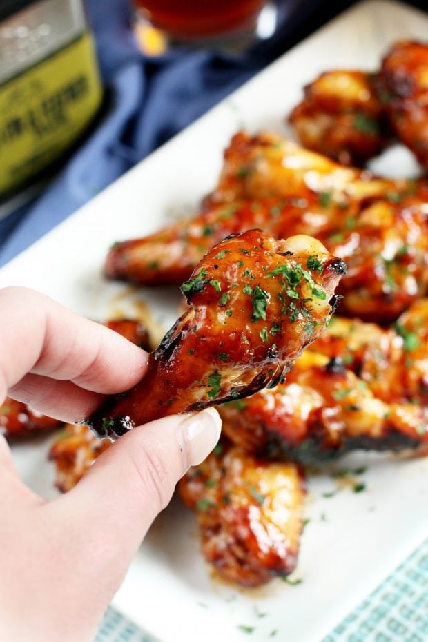 Grilled Beer Marinated Chicken Wings