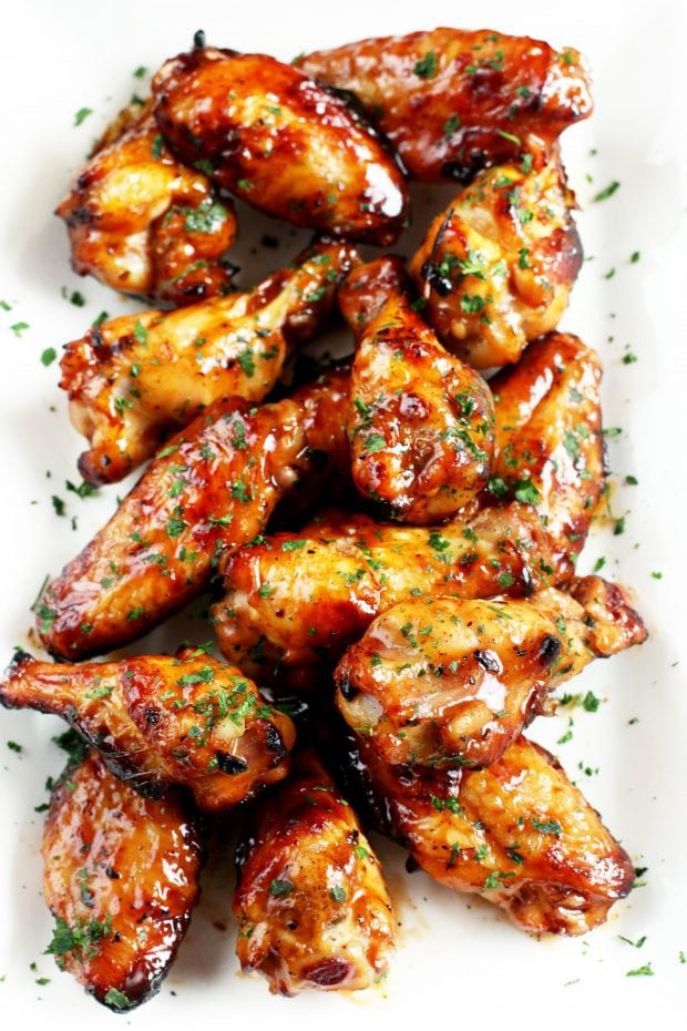 Grilled Beer Marinated Chicken Wings