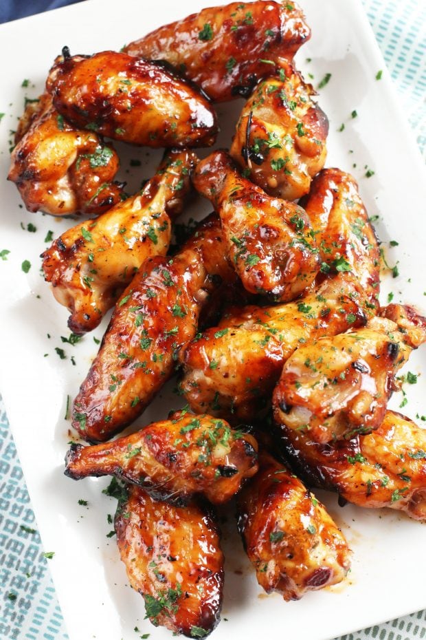 Grilled Beer Marinated Chicken Wings