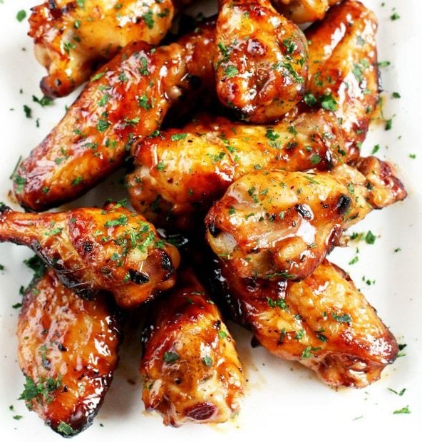 Grilled Beer Marinated Chicken Wings