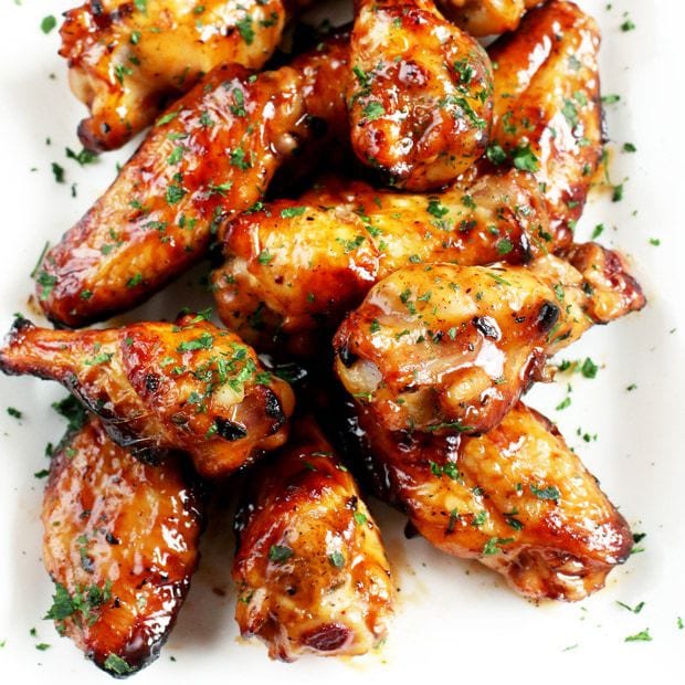 Grilled Beer Marinated Chicken Wings