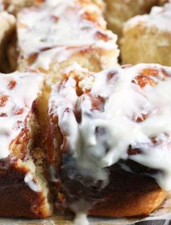 Bourbon Peach Cinnamon Rolls