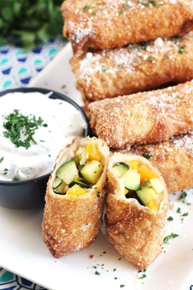 Grilled Vegetable Egg Rolls