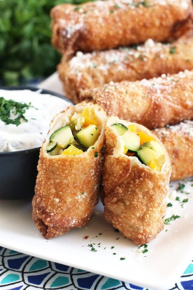 Grilled Vegetable Egg Rolls