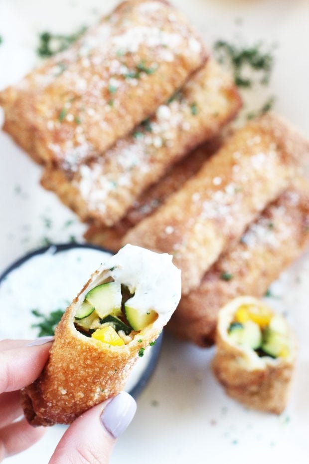 Grilled Vegetable Egg Rolls