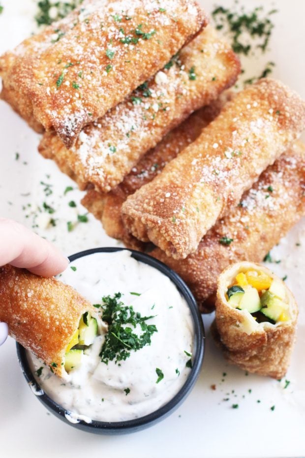 Grilled Vegetable Egg Rolls