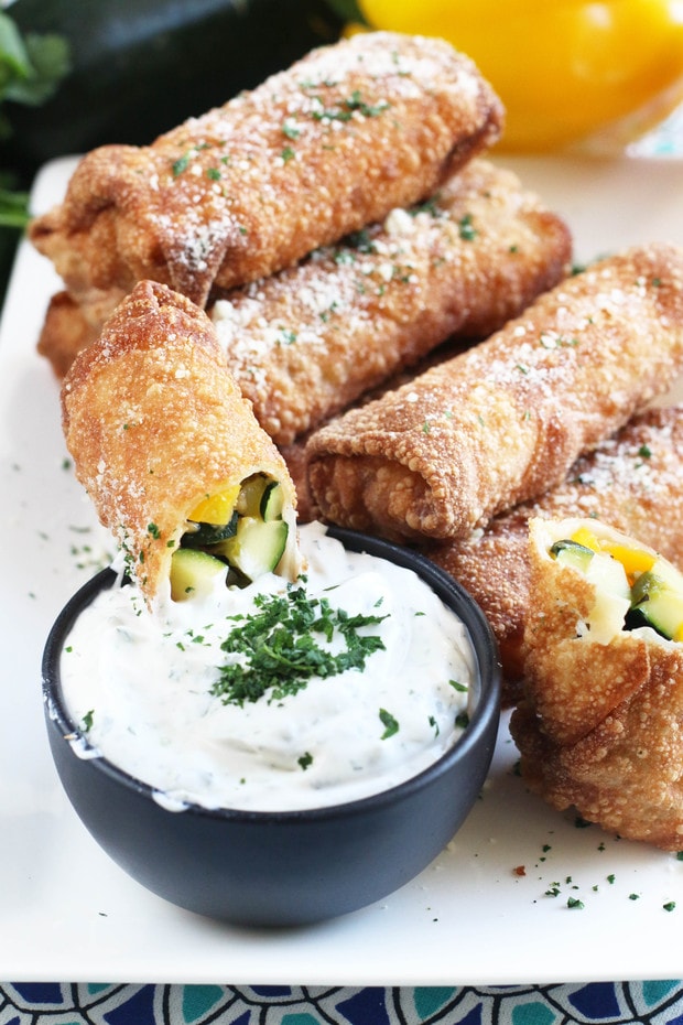 Grilled Vegetable Egg Rolls_4290 Cake 'n Knife