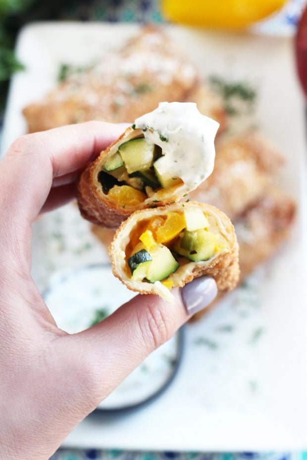 Grilled Vegetable Egg Rolls