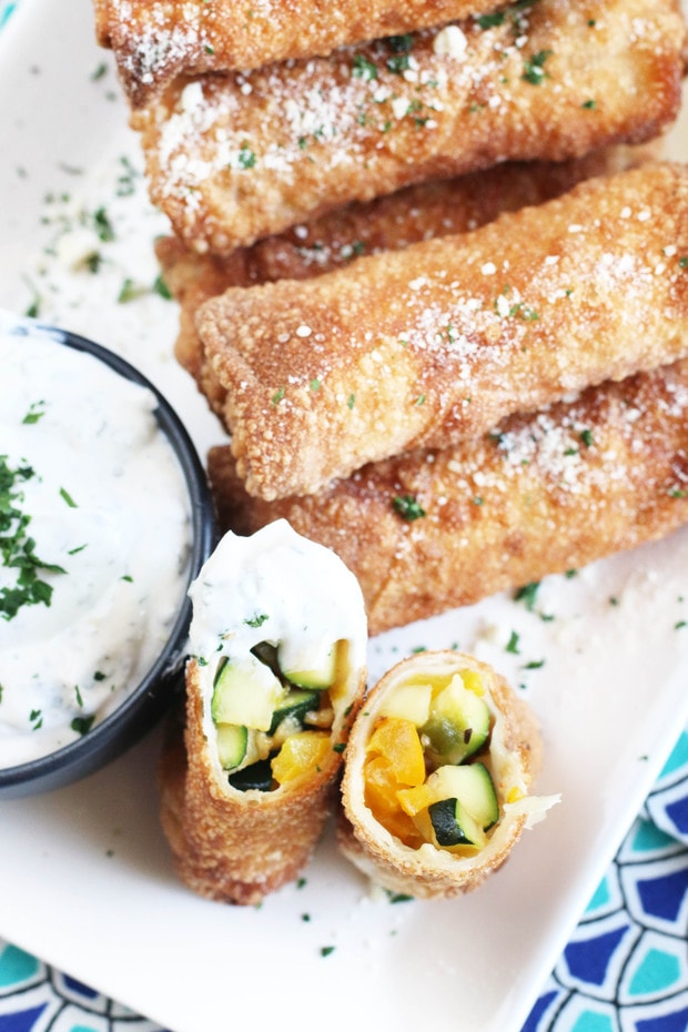 Grilled Vegetable Egg Rolls_4337 Cake 'n Knife