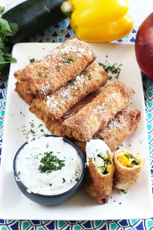 Grilled Vegetable Egg Rolls_4346 Cake 'n Knife