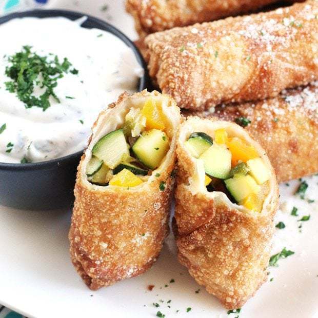 Grilled Vegetable Egg Rolls