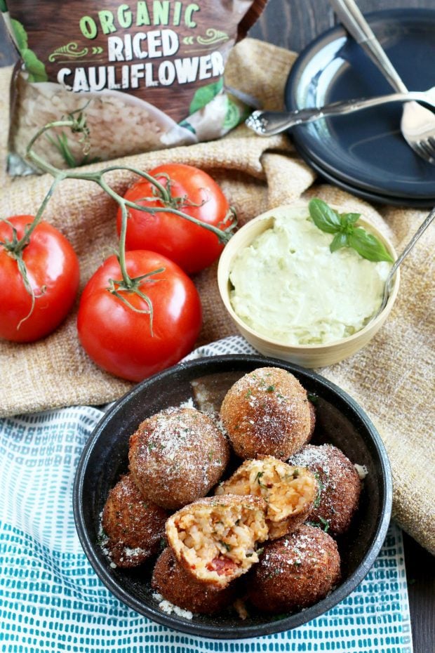 Parmesan Tomato Cauliflower Arancini