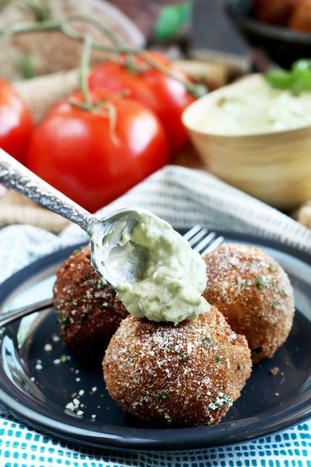 Parmesan Tomato Cauliflower Arancini