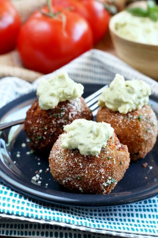 Parmesan Tomato Cauliflower Arancini