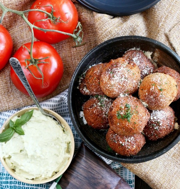 Parmesan Tomato Cauliflower Arancini