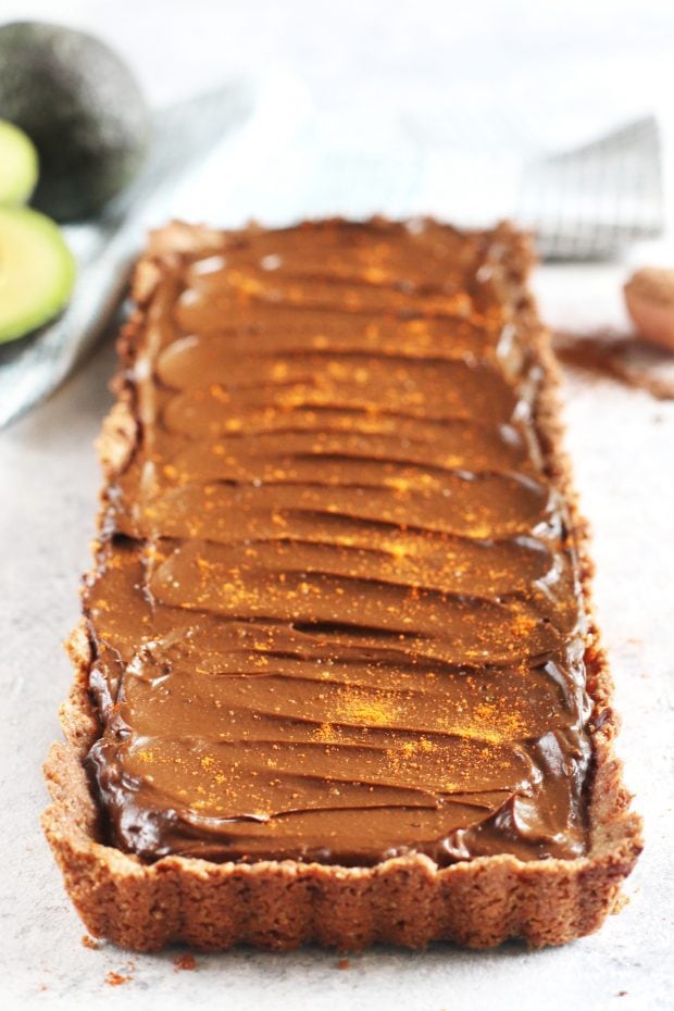 Spicy Chocolate Avocado Tart