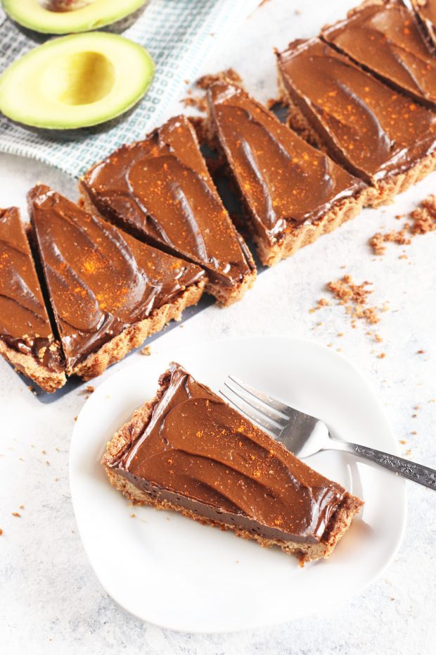 Spicy Chocolate Avocado Tart