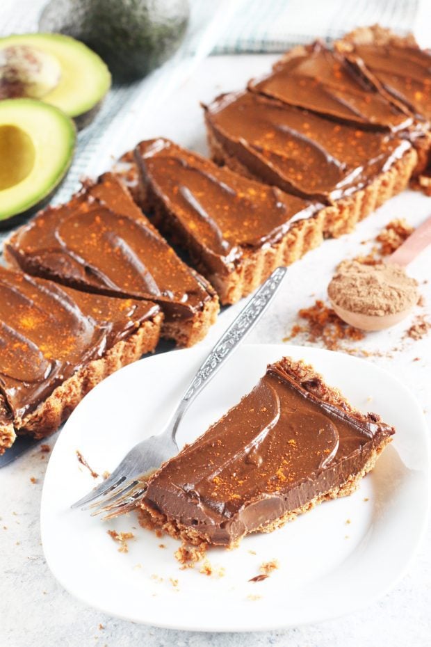 Spicy Chocolate Avocado Tart