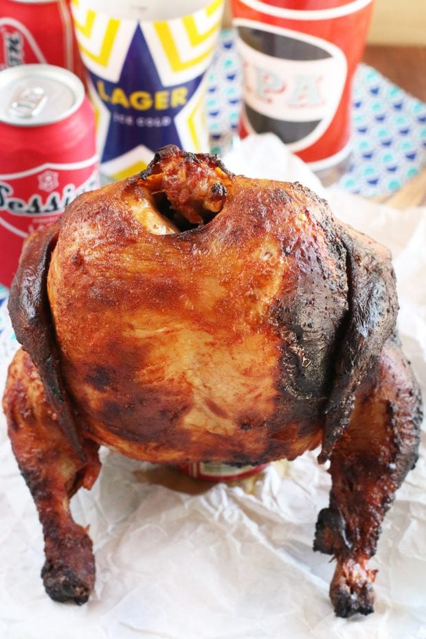 Beer Brined Beer Can Chicken Recipe Cake 'n Knife