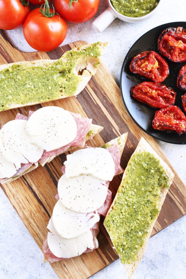 Grilled Tomato Italian Grinder Sandwich