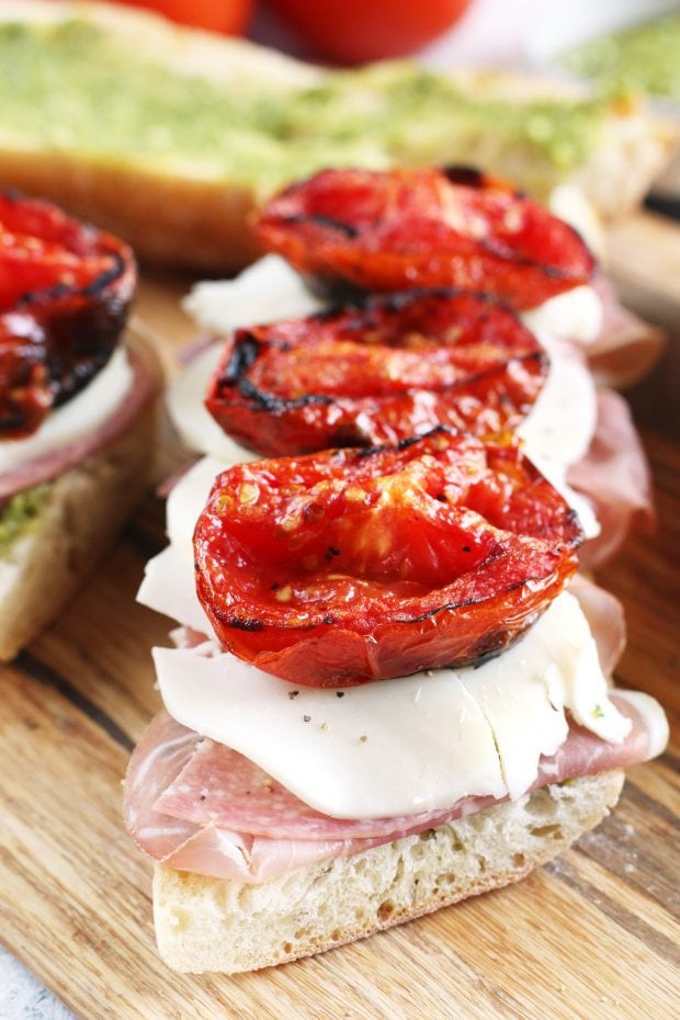Grilled Tomato Italian Grinder Sandwich