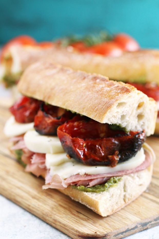 Grilled Tomato Italian Grinder Sandwich