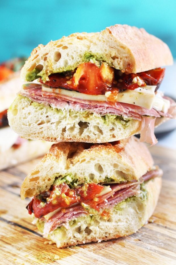 Grilled Tomato Italian Grinder Sandwich