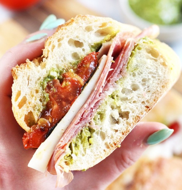 Grilled Tomato Italian Grinder Sandwich