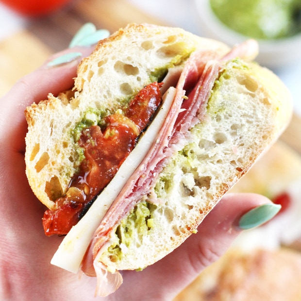 Grilled Tomato Italian Grinder Sandwich