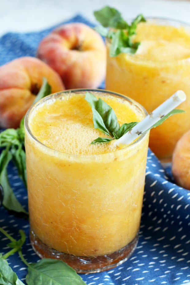 Roasted Peach Gin Fizz