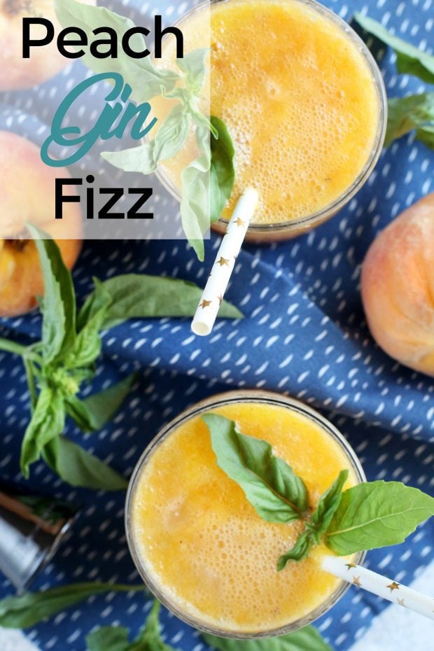 Roasted Peach Gin Fizz