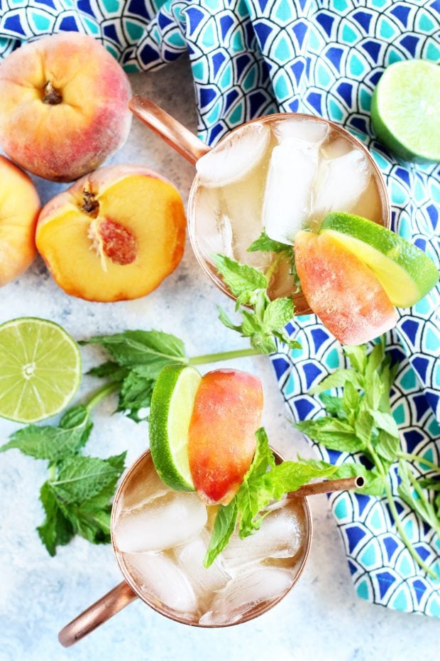 Peach Mint Moscow Mule