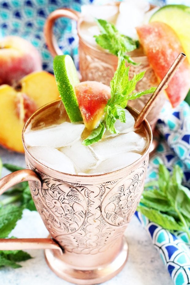 Peach Mint Moscow Mule