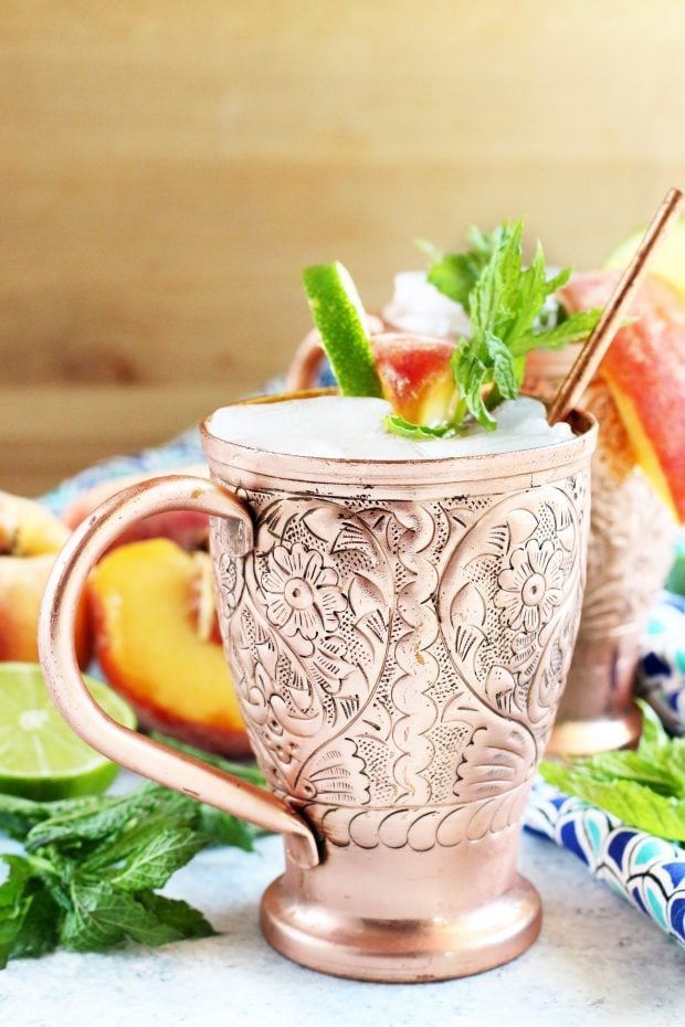 Peach Mint Moscow Mule