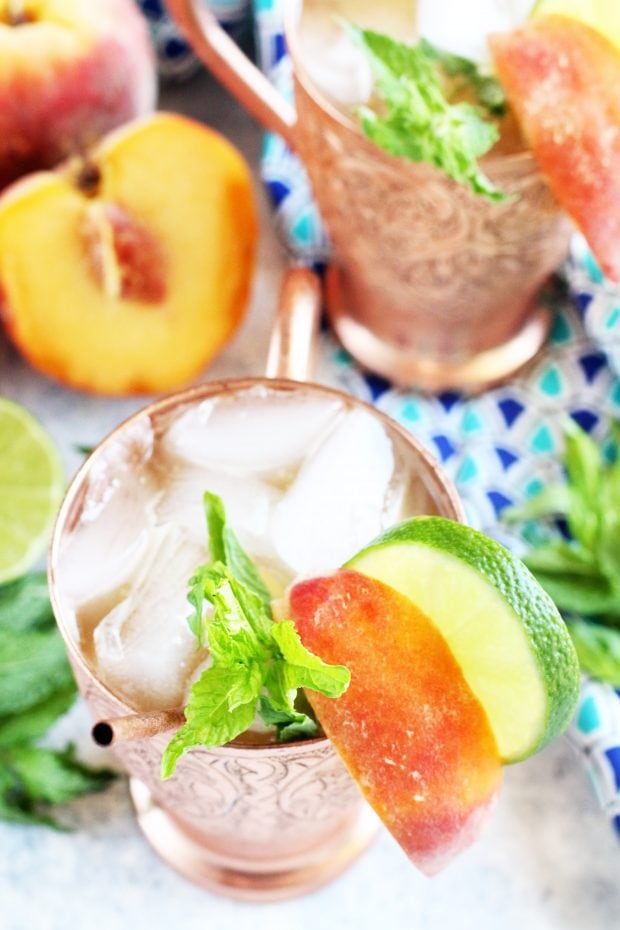 Peach Mint Moscow Mule