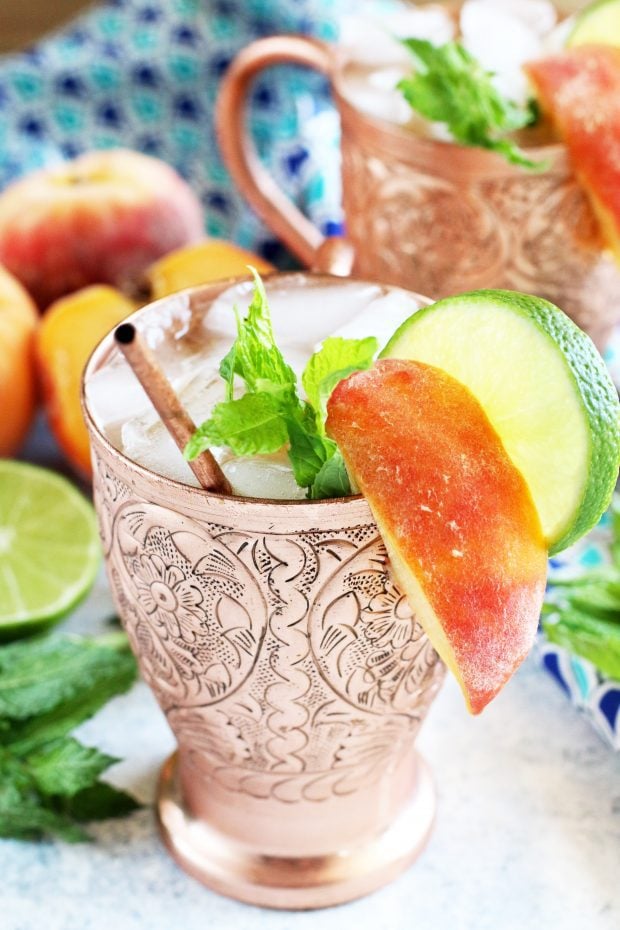 Peach Mint Moscow Mule