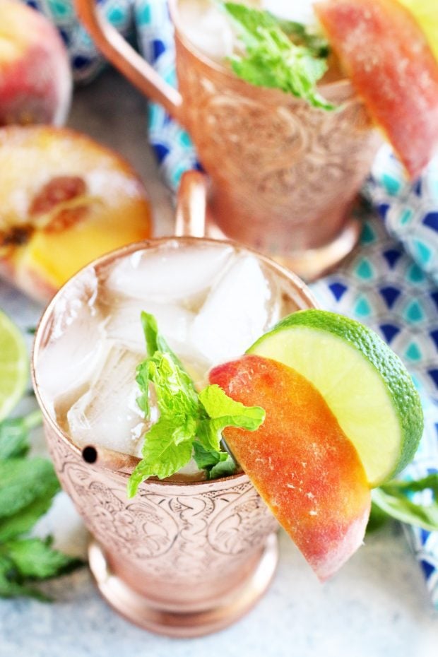 Peach Mint Moscow Mule