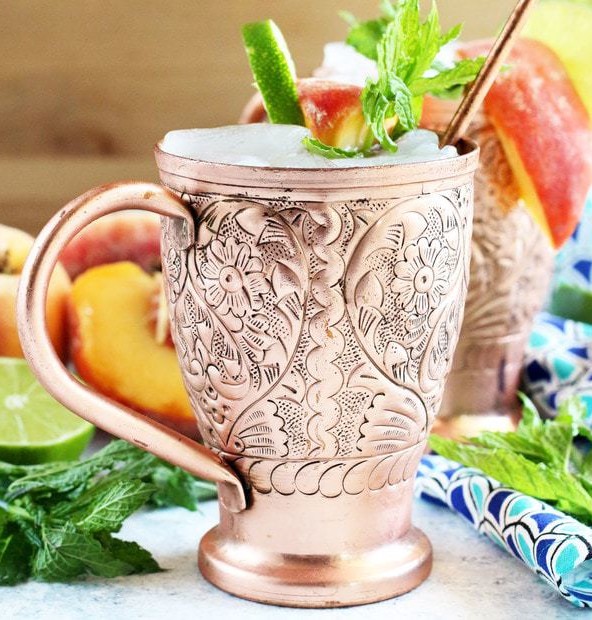 Peach Mint Moscow Mule